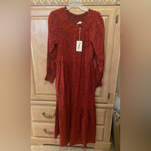 Universal Thread size Medium red long dress fall NWT Women’s